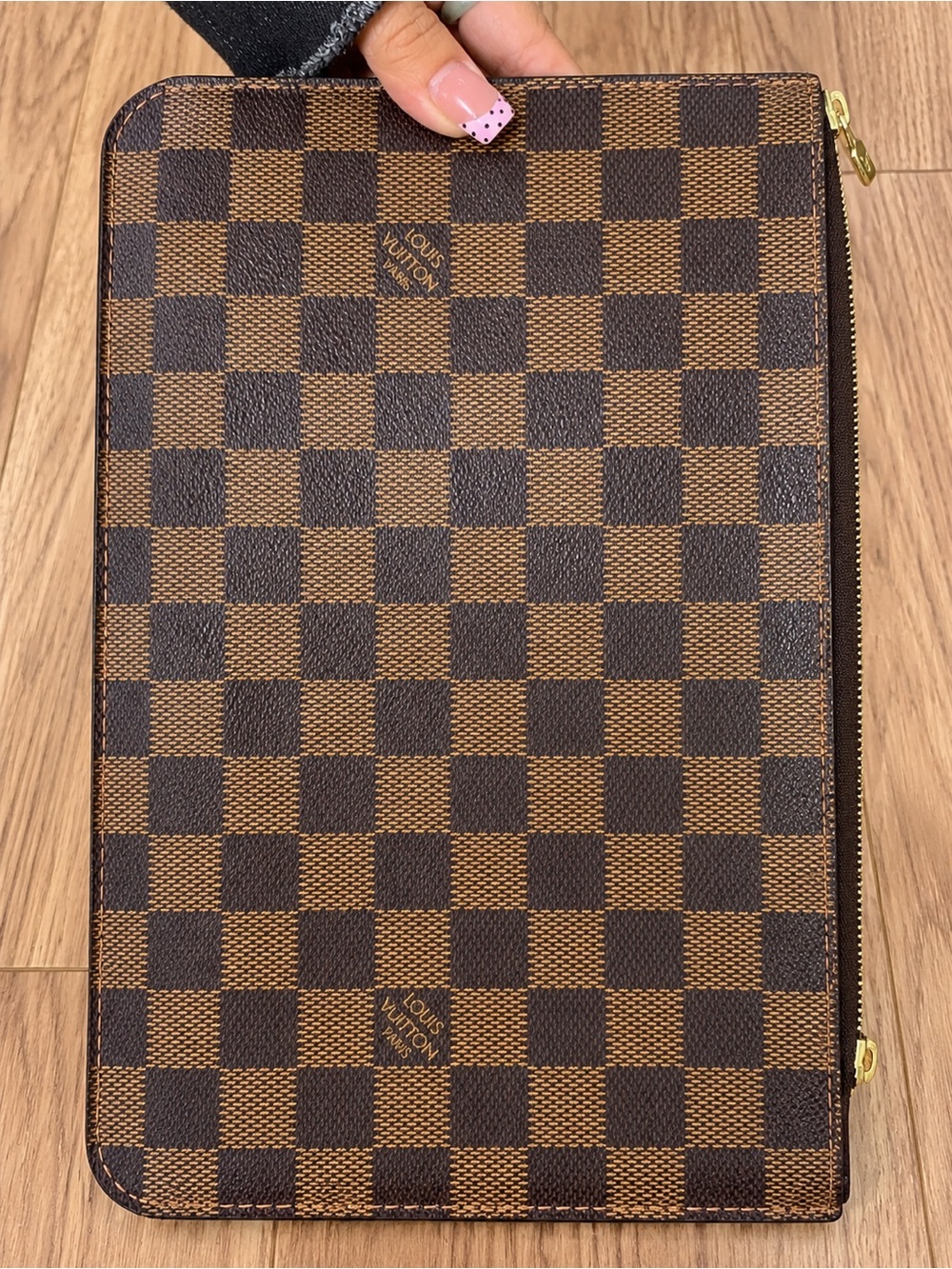 Louis Vuitton Brown Damier Canvas Zip Portfolio